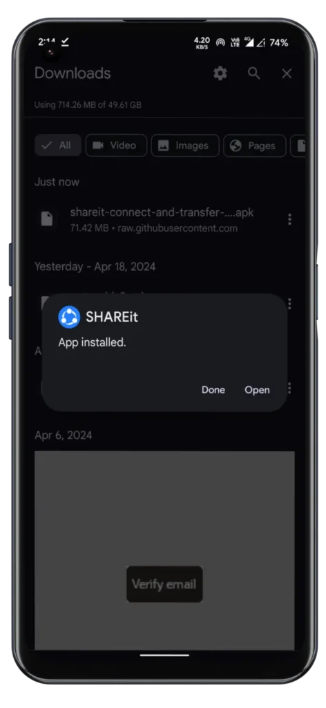 shareit installed